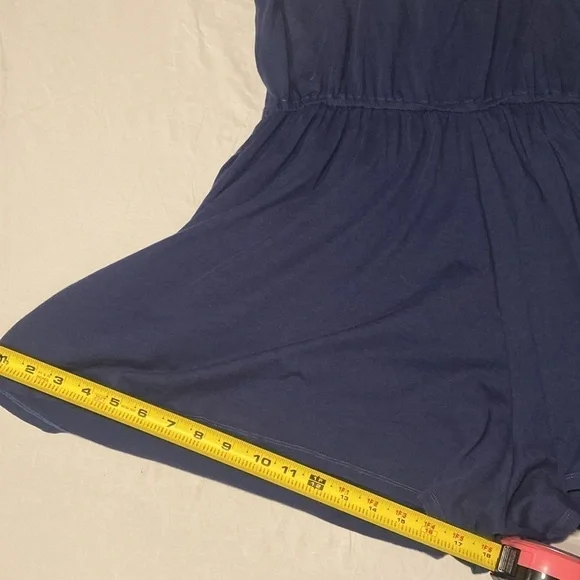 American Eagle Outfitters Women's Navy Romper with Lace Trim Size Large NWOT - Picture 10 of 10